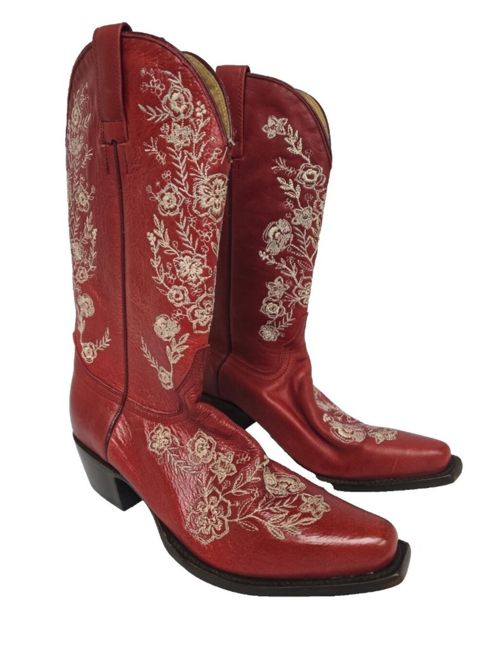 Shyanne Women's BSWFA21L4 Heather Embroidered Floral Western Boot Red Size 8.5M